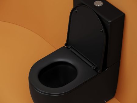 Унитаз напольный с бачком Ceramica Nova METROPOL CN4001TMB черный с сиденьем микролифт безободковый смыв торнадо