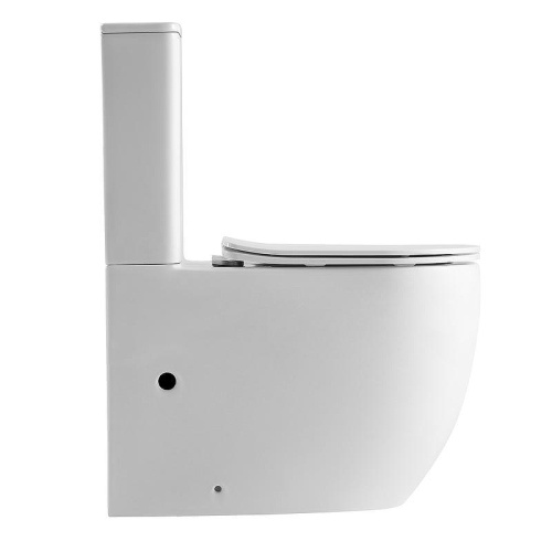 Унитаз-компакт напольный с бачком Тритон Corso Щ0000060853 белый с сиденьем микролифт безободковый смыв торнадо - фото 3