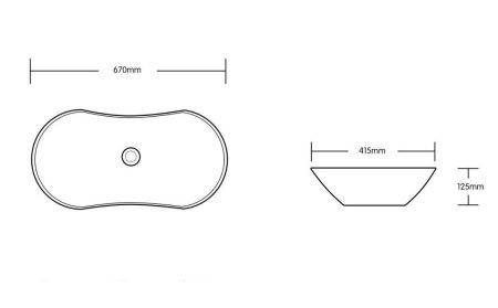 Раковина из сантехнического фарфора Cerutti SPA CR7031 70х40 накладная цвет белый без отверстий под смеситель
