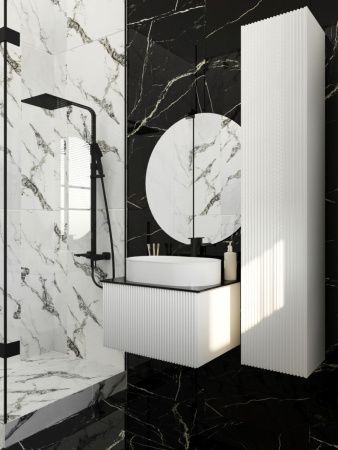 Тумба со столешницей La Fenice TERRA NFNC-01-TER-B-60-3-GB 60х50 подвесная цвет белый