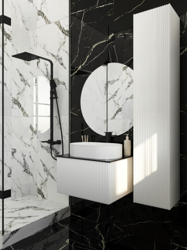 Тумба со столешницей La Fenice TERRA NFNC-01-TER-B-60-3-GB 70х36х47 подвесная цвет белый - фото 5