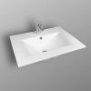 Раковина из сантехнического фарфора Bond Cube S05-600 60х50 встраиваемая цвет белый 1 отверстие под смеситель