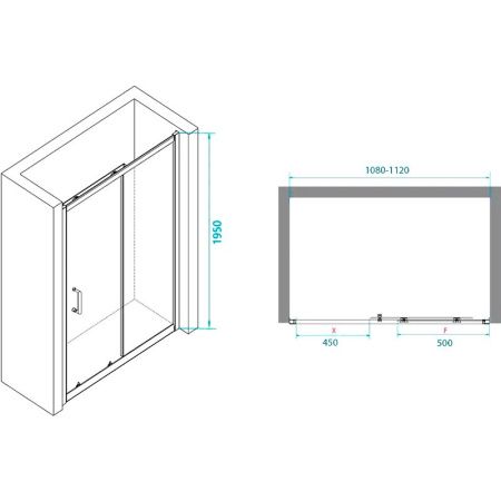 Душевая дверь RGW Passage 41081411-11 110х195 стекло прозрачное профиль хром