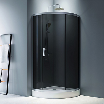 Душевой уголок Am.Pm Like W83G-315-090CG64 90х90 стекло тонированное профиль хром матовый без поддона