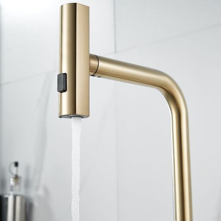 Смеситель для кухни Shevanik S263G на мойку золото