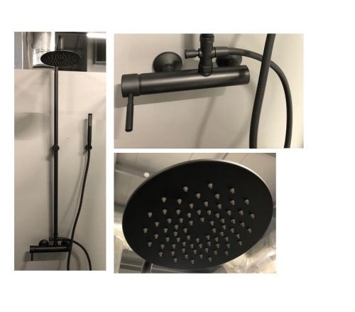 Душевая стойка Fiore 44NN5168 настенная цвет черный - фото 4