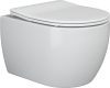 Унитаз подвесной Ceramica Nova PLAY CN3001 белый с сиденьем микролифт безободковый душевой смыв