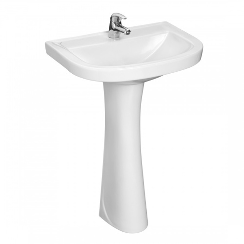 Раковина из сантехнического фарфора Santeri Pro 131155S0010B0 43х57 подвесная цвет белый - фото 3