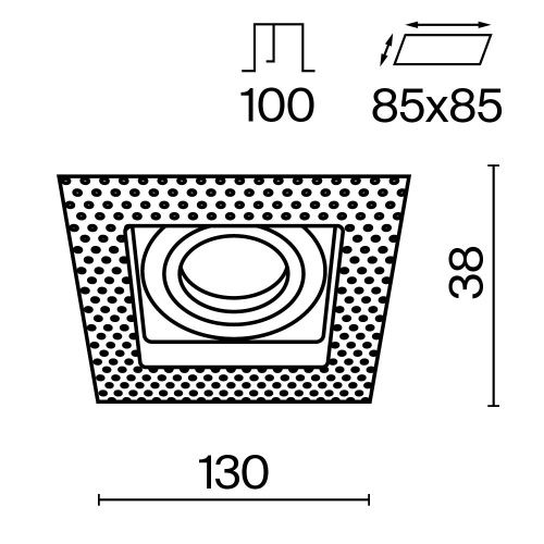 Светильник встраиваемый Maytoni Technical Atom DL003-01-W - фото 2
