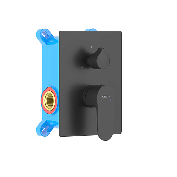 Смеситель для ванны Aquatek ОБЕРОН AQ1246MB встраиваемый в стену черный матовый