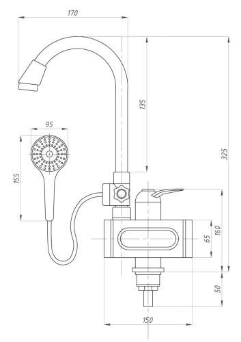 Смеситель для кухни TSARSBERG TSB-WH1526 на мойку хром - фото 5