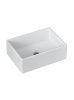 Раковина из сантехнического фаянса Velvex 7072 50х20 накладная цвет белый без отверстий под смеситель