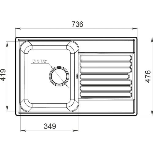 Кухонная мойка Granfest Quarz 78 черный 74х48 цвет черный поверхность матовая - фото 4
