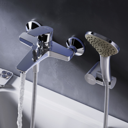 Смеситель для ванны и душа Am.Pm Gem F90A15000 настенный хром