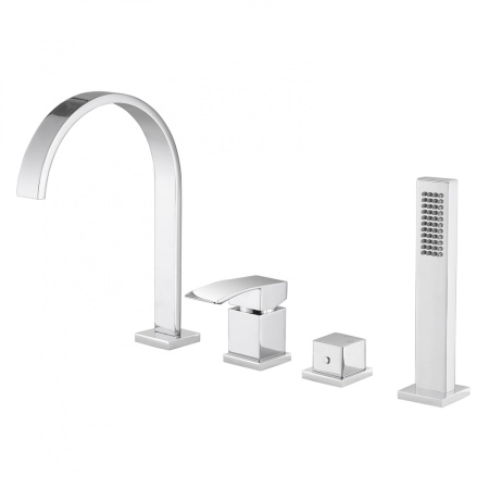 Смеситель ABBER Wasserfall AF8613 на борт ванны хром