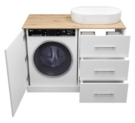 Тумба под раковину Misty Респект Э-Рес01120-13ЯП 120х60 напольная цвет белый