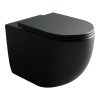 Унитаз приставной Ceramica Nova METROPOL CN4004MB черный с сиденьем микролифт безободковый душевой смыв
