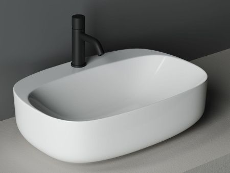 Раковина из сантехнического фарфора Ceramica Nova ELEMENT CN5012 60х40 накладная цвет белый 1 отверстие под смеситель