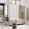 Душевая шторка на ванну Maybah Glass MGV-125-2у 35х140 стекло тонированное профиль бронза ориентация универсальная