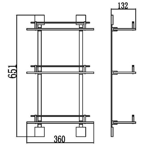 Полка в ванную комнату Savol S-06522H-3 - фото 3