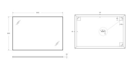 Зеркало BelBagno SPC-AL-1200-800 120х80 подвесное