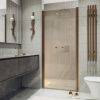 Душевая дверь Maybah Glass MGD-434-2 80х200 стекло тонированное профиль бронза