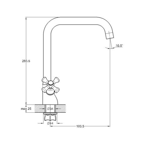 Смеситель для кухни G.Lauf QML QML4-C827 на столешницу хром - фото 3