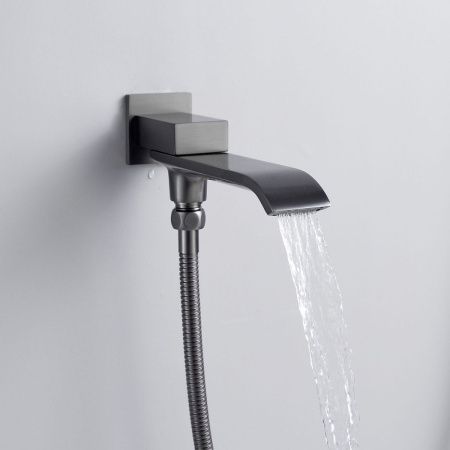 Душевая система Shevanik S4035T встраиваемая в стену цвет оружейная сталь