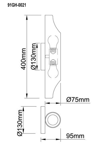 Светильник настенный Garda Decor 91GH-0021 - фото 2
