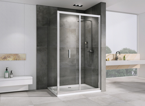 Душевой уголок Abber Sonnenstrand AG07120-S75 75х120 стекло прозрачное профиль хром глянцевый - фото 2