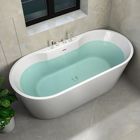 Ванна акриловая Cerutti SPA CT7766 170х80 отдельностоящая овальная с ножками