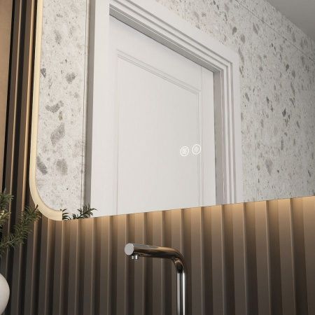 Зеркало с подсветкой и антизапотевателем Maretti Florenza FL148065P14EL 80х70 подвесное