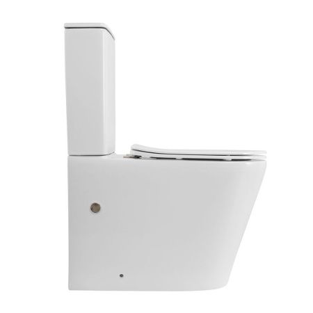 Унитаз напольный Art&Max Tito AM6088CPRVTSC белый с сиденьем микролифт смыв торнадо