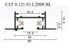 Шинопровод встраиваемый однофазный Crystal Lux CLT 0.121 CLT 0.121 01 L2000 BL