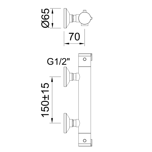 Смеситель Clever GO! 62161 настенный хром - фото 2