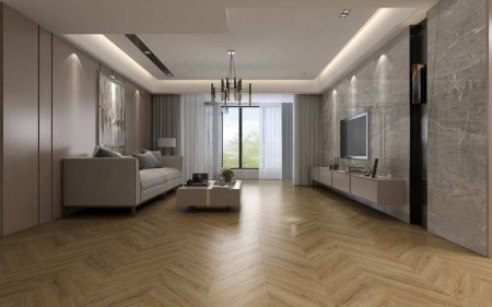 Кварцвиниловая плитка Damy Floor CHEVRON LVT DF04-Ch-LVT Лувр толщина 0.25 см 43 класс 600х127
