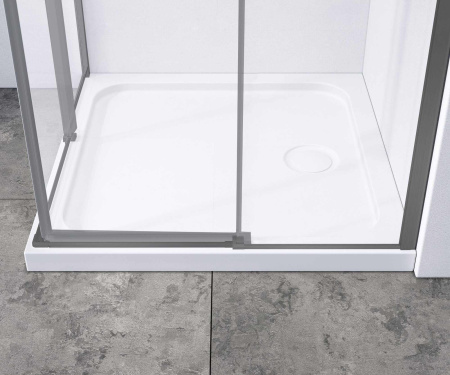 Душевой уголок Vincea Slim-N VSS-4SN9010CLGM 100х90 стекло прозрачное профиль хром глянцевый без поддона