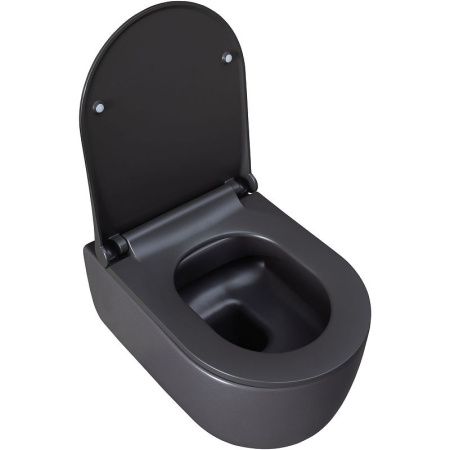 Чаша унитаза подвесная Allen Brau Priority 4.31002.AN цвет черный без сиденья безободковая каскадный смыв