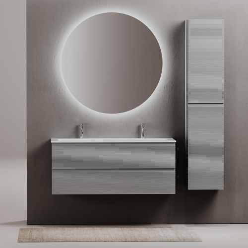 Тумба под раковину Sancos FOLK FL120ES 120х45х50 подвесная цвет серый - фото 4