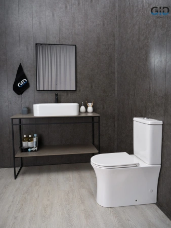 Раковина керамическая Gid Geométrico 51230 60х40 накладная цвет белый без отверстий под смеситель