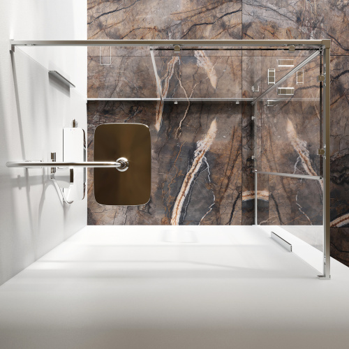 Душевой уголок Am.Pm Func W84G-403-12090-MТ 118х88 стекло прозрачное профиль хром матовый без поддона - фото 4