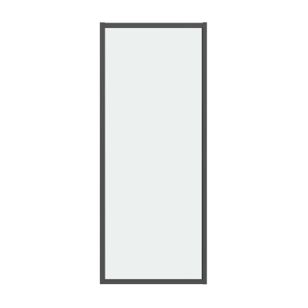 Боковая стенка Grossman Style 200.K33.05.100.21.00 100x195 стекло прозрачное профиль черный матовый