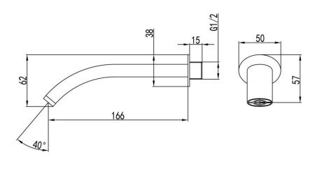 Излив LeMark LM8024C настенный хром