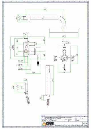 Душевая система Fiore Xenon 44CR5191 встраиваемая в стену цвет хром
