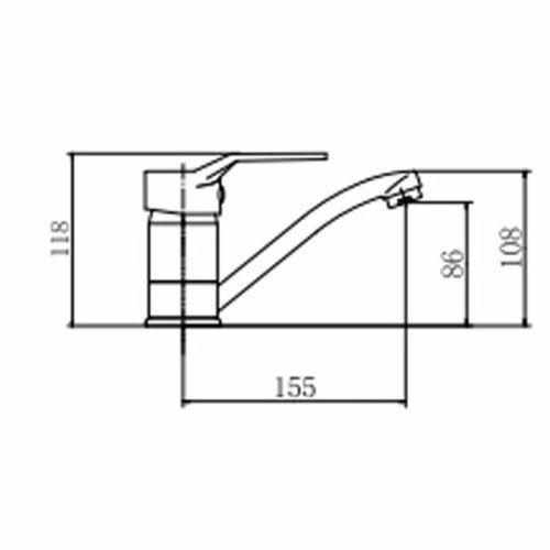 Смеситель для кухни Fashun A4563 на мойку хром - фото 3