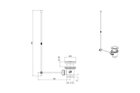 Смеситель Aquatek ВЕГА AQ1011CR на раковину хром без термостата