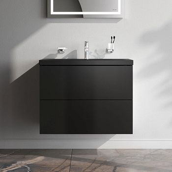 Тумба под раковину Am.Pm Gem M90FHX07522BM 80х40 подвесная цвет черный