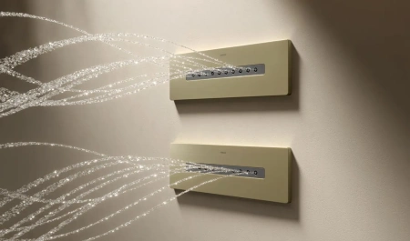 Душевая система Arrow ARQ14H889CG встраиваемая в стену цвет золото с термостатом