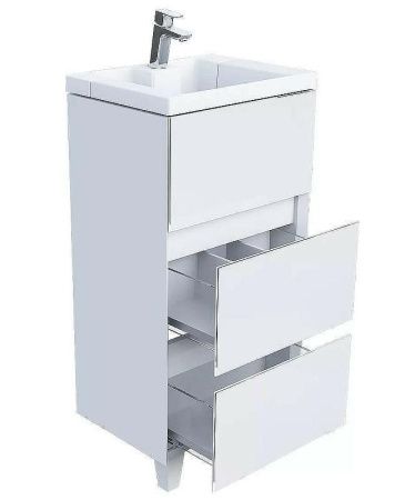 Тумба с раковиной 1MarKa Bumble Ц0000001480 40х30 напольная цвет белый