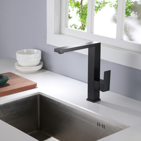 Смеситель для кухни Abber Daheim AF8214B на мойку черный